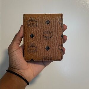 MCM Cognac Visetos Card Holder